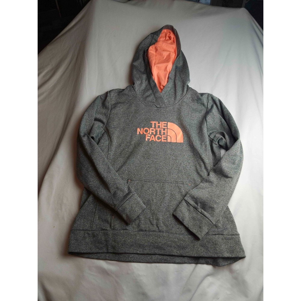 The North Face Hoodie Womens XL Gray Orange Athleisure Sporty Athletic Gorpcore
